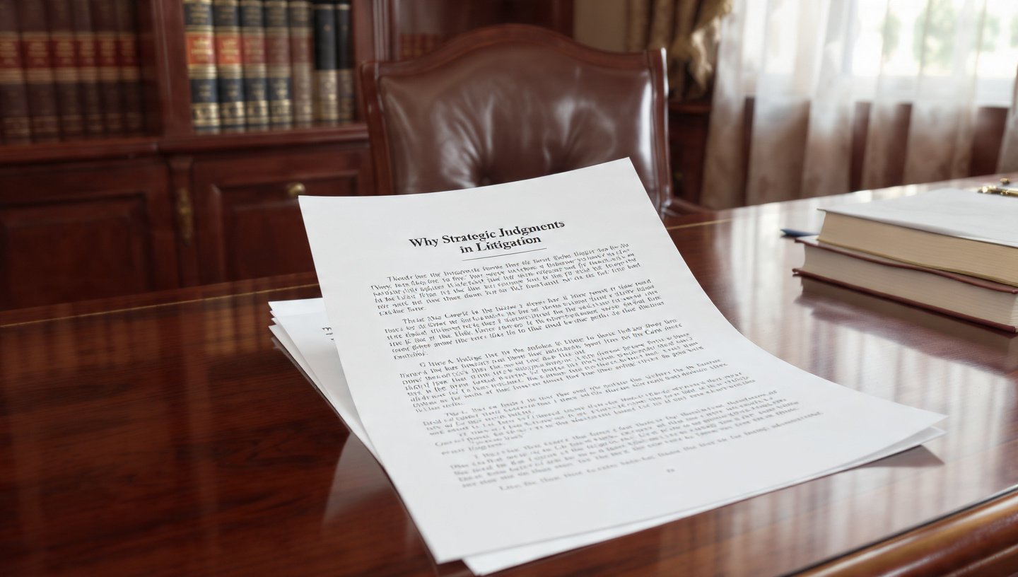 Strategic Judgment Matters in Litigation